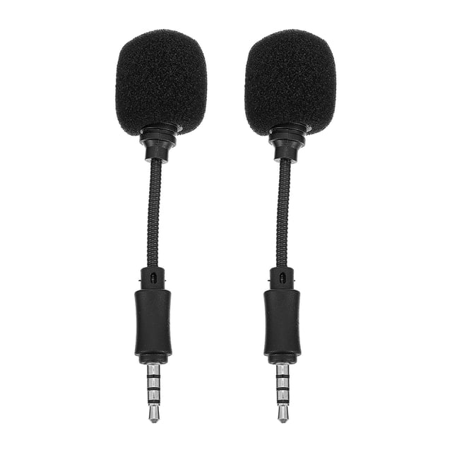 2PCS In-line Microphone Noise Canceling Omni-directional TRS Recording Mic