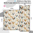 thumbnail image 5 of Rooster and Flower White Pattern Teens Toddler Nap Mat with Pillow, Sleeping Mat Bag for Preschool Daycare 51"x22", 5 of 6