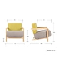 thumbnail image 3 of Sillón duo Estilo Artesanal Color Verde con gris claro Gaia Herbs Duo, 3 of 7