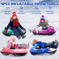 thumbnail image 2 of Menmek Snow Tube Set of 4 91cm Inflatable Sleds, 2 of 9