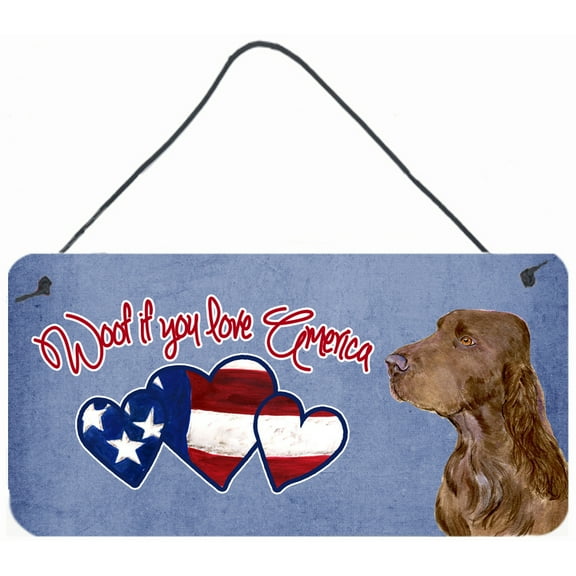 Woof if you love America Field Spaniel Wall or Door Hanging Prints
