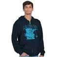thumbnail image 5 of Minnesota MN Lake Life Fishing Smurfs Zip Up Hoodie Men's Women's Brisco Brands S, 5 of 6