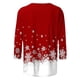 thumbnail image 3 of Camisetas de Navidad para Mujeres, 3/4 Manga Cuello Redondo Blusa con Estampado de Vacaciones, Top de Moda Casual, 3 of 5