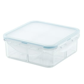 Locknlock 12 Ounce Warp Stain Odor Resistant Purely Better Rectangular Food Storage Container With Divider Walmart Com Walmart Com