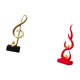 thumbnail image 5 of Figura de escritorio,Escultura de nota musical para escritorio,oficina,decoración del hogar,Escultura abstracta de fuego,Estatua de arte abstracto,adorno decorativo para el hogar,Escultura de, 5 of 8