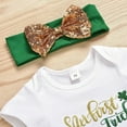 thumbnail image 3 of Kiijoy St Patrick's Day Outfits for Newborn Girls Short Sleeve Bodysuit Tutu Skirt Headband Set, Sizes 6-12M, 3 of 6