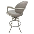 thumbnail image 2 of Swivel Tilt Counter Stools 26" Seat - M-70 - Driftwood Tan Fabric - Beige Metal, 2 of 2