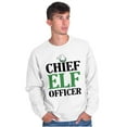 thumbnail image 5 of Xmas Chief Elf Officer Santa Helper Sweatshirt for Men or Women Brisco Brands X, 5 of 6