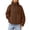 Coffee #18, variant on Light Weight Jackets Womens Zip Up Hooded Water Reactive Soft Rain Coats Long Sleeve Leopard Print Windbreaker Waterproof Casual Y2k Travel Jackets with Pockets Black 2XL