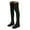 Black, variant on Women's Over The Knee Thigh High Boots Platform Stretch Knitted Winter Fall Long Tall Boot