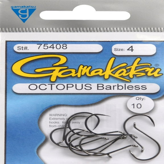 Gamakatsu Octopus Barbless NS Black 4 10pk