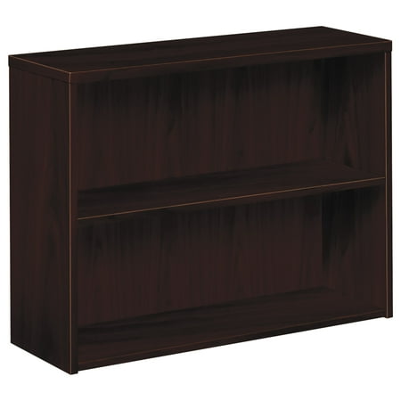 HON 10500 Series Laminate Bookcase, Two-Shelf, 36w x 13-1/8d x 29-5/8h, Mahogany