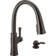thumbnail image 2 of Delta Faucet Robinet de Cuisine en Bronze Huilé Spargo avec Pulvérisateur Rétractable, Bronze Vénitien 19964Z-RBSD-DST, 2 of 3