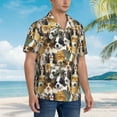 thumbnail image 5 of Fotbe Cute Dog Hawaiian Shirt for Men Unisex Summer Beach Casual Short Sleeve Cotton Linen Button Down Shirts-X-Large, 5 of 9