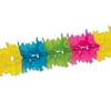 Club Pack of 12 Packaged Neon Rainbow Festive Pageant Garland Decorations 14.5'