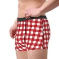 thumbnail image 2 of Fotbe Red Checkboard Calzoncillos Tipo Boxer con Bolsa de Soporte Total para Hombre, X-Temp Fresco, Transpirable y de Secado Rápido-Large, 2 of 5