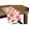 thumbnail image 3 of Xia Home Fashions Candy Cane Poinsettia Embroidered Cutwork Holiday Table Runner, 3 of 4