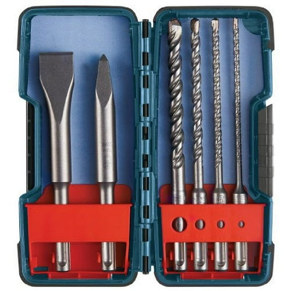 Bosch HCST006 SDS-plus Masonry Trade Bit Set, Chisels and Carbide, 6-piece