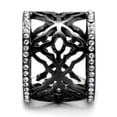 thumbnail image 4 of Luxe Jewelry Designs Women's Light Black IP Stainless Steel Ring with Clear Crystals, Size 9, 4 of 4