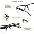 thumbnail image 5 of Reading Glasses with Flexible Spring Hinge, Blue Light Blocking Glasses for Women and Men, Anti eyestrain (Black, +2.50 Magnification), 5 of 9