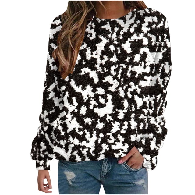 Sudadera Para Mujer, Sudaderas de Cuello Redondo, Blusa de Manga Larga Con Estampado Étnico Retro A La Moda, Jersey Informal de Cuello Redondo, Tops, Camisetas de Chándal Odeerbi ODB130858