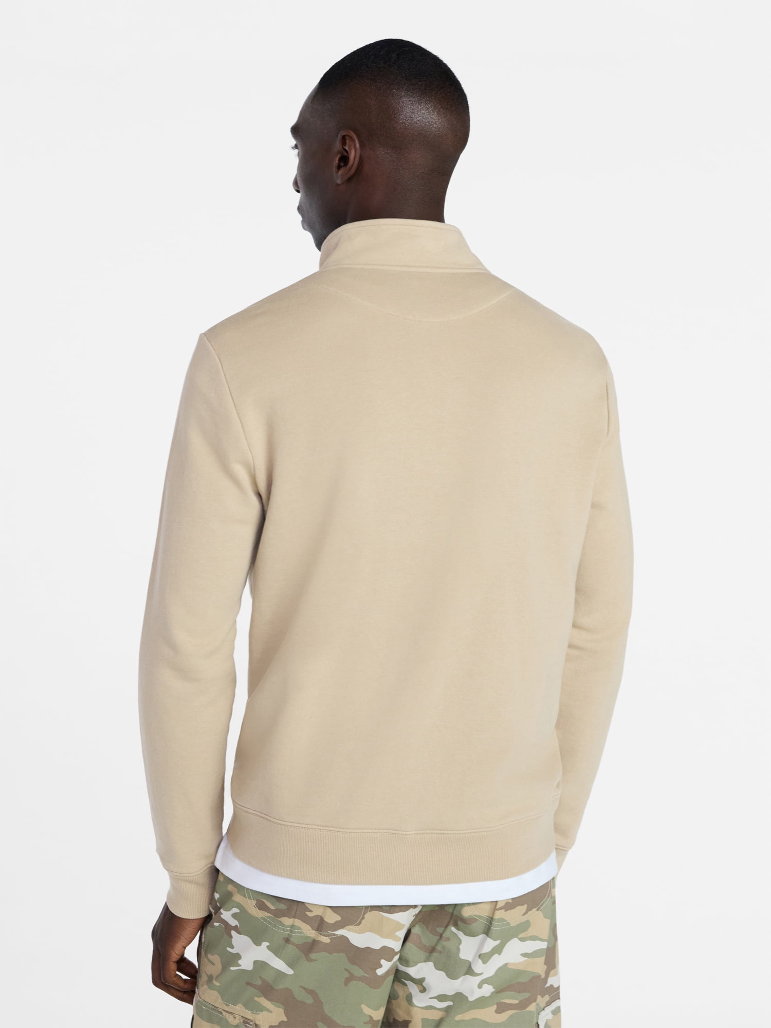 George Men's Washed Terry Quarter Zip Sweater, Sizes S-3XL