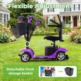 thumbnail image 6 of Arshin Improve 4 Wheel Mobility Scooter for Seniors,Foldable Powered Mobile Wheelchair for Adult 300lbs,Purple, 6 of 14