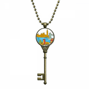 UK the United Kingdom London Key Necklace Pendant Tray Embellished Chain