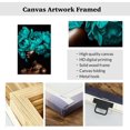 thumbnail image 5 of ZHONGYUTONG African American Wall Art Teal Painting Bloom Flower on Black Women Head Canvas Prints Africa Girl Portrait Pictures Framed Modern Home Decor (12.00" x 18.00"), 5 of 5