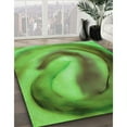 thumbnail image 3 of Ahgly Company Machine Washable Indoor Square Transitional Green Area Rugs, 3' Square, 3 of 7