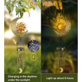 thumbnail image 4 of Sun Moon Solar Wind Chimes for Outdoors Crackled Glass Ball Waterproof Wind Chimes for Outdoors Deep Tone Release Garden Decor Sympathy Gift for Women, 4 of 4