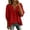 Red, variant on Women's V Neck 3/4 Sleeve Tops Casual Summer T Shirts Loose Fit Button Vacation Blouses Tops by Yigetop Black L