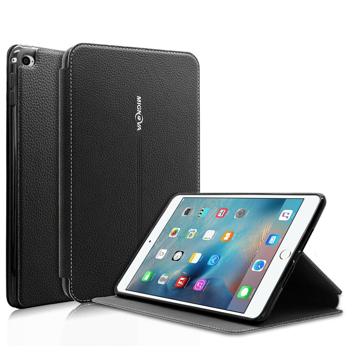 Mignova iPad Mini 4 Case ,Premi   um Leather Folio Stand Cover Case with