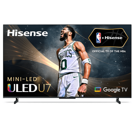 Hisense 55" Class U7 Series Mini-LED ULED 4K UHD Google Smart TV (55U7K, 2023 Model) - QLED, Native 144Hz, 1000-Nit, Dolby Vision IQ, Full Array Local Dimming, Game Mode Pro