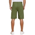 thumbnail image 3 of INSPIRE CHIC Men's Linen Pleated with Pockets Above Knee Casual Shorts 32 Olive Green, 3 of 6