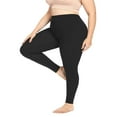 thumbnail image 2 of JGQJGAK Stretch Comfort Cotton Spandex Plus Size Leggings, Black 4XL, Size XL-5XL, 2 of 6