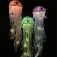 thumbnail image 5 of syligr Jellyfish Lamps LED Hanging Night Light Colorful Moving Tentacles Decoration for Home Bedroom Party, 20 Inch Jellyfish Lantern Battery Powered, Ocean Mermaid Underwater Theme Decor, 5 of 5