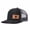 Black and gray, variant on Black bull horns Leather Patch Embroidered Color Block Trucker Hat Unisex Adjustable Cotton Breathable Fashion Cap for Travel Daily Wear