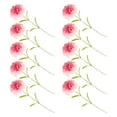 thumbnail image 1 of 10 Uds. De flores artificiales de clavel Bearachild ramo de regalo de flores falsas de una sola cabeza accesorios de fotografía para Decoración Rosa oscuro, 1 of 6