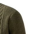 thumbnail image 4 of Men's Full Zip Cardigan Snowflakes Pattern Sweater Long Sleeve Stand Collar Knitted Cardigans for Casual Christmas (3XL, Army Green), 4 of 5