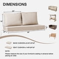 thumbnail image 5 of HONEY HOME Outdoor Loveseat Cushion Set, 48 x 24, Water Repellent, Fade Resistant, Couch love seat Filled with shredded sponge for added support, 5 of 6