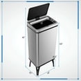 thumbnail image 3 of Costway Stainless Steel Trash Can 13.2 Gallon Automatic Motion Sensor Garbage Bin Silver, 3 of 10