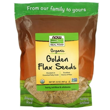 Now Foods Organic Golden Flax Seeds 2 lbs Seed