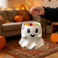 thumbnail image 3 of Cute Ghost Resin Candy Bucket with Handle Portable Snack Storage Container for Halloween Party Table Favor and Decor Virelaxpo, 3 of 8