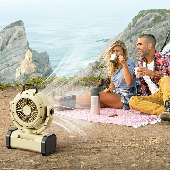 Ventilador Al Aire Libre, Fan Tiempo Recargable Multifuncional 5V 3A para la Oficina de la Oficina del Dormitorio