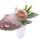 thumbnail image 1 of Suministros de boda para iglesia, conjunto de flores de pecho de encaje transparente con correa de peonía única, 1 of 4