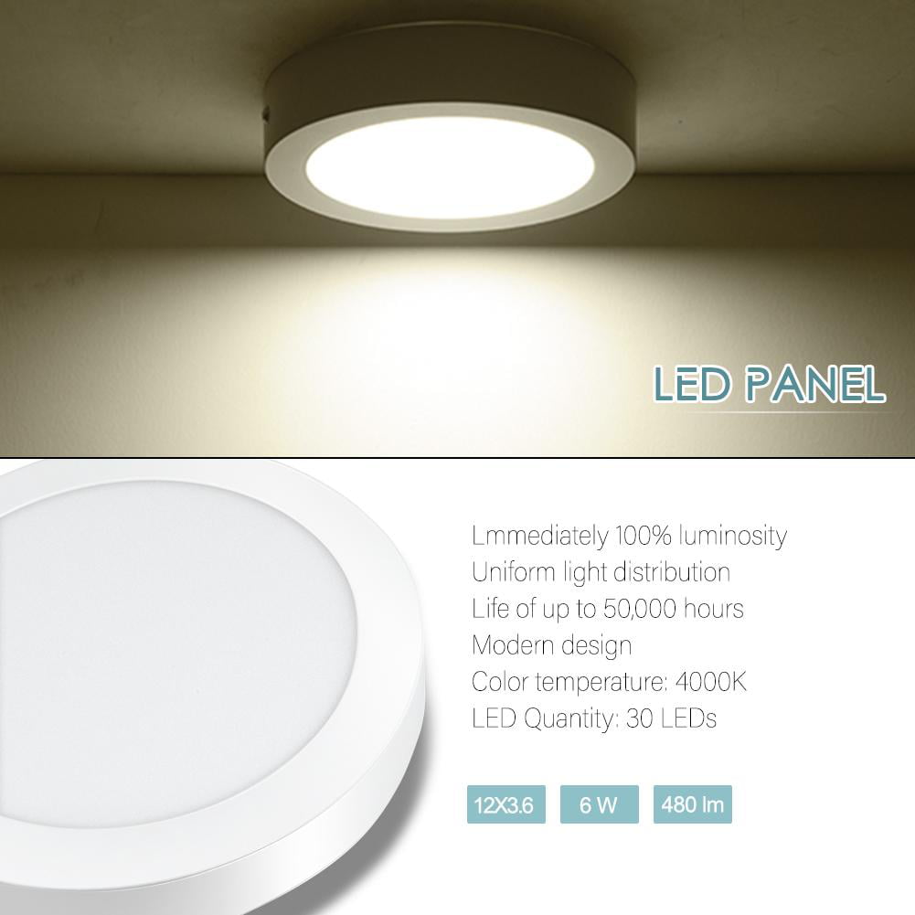 4PCS 18W White Bright Round LED Ceiling Down Light Panel Kitchen Bathroom Lamp