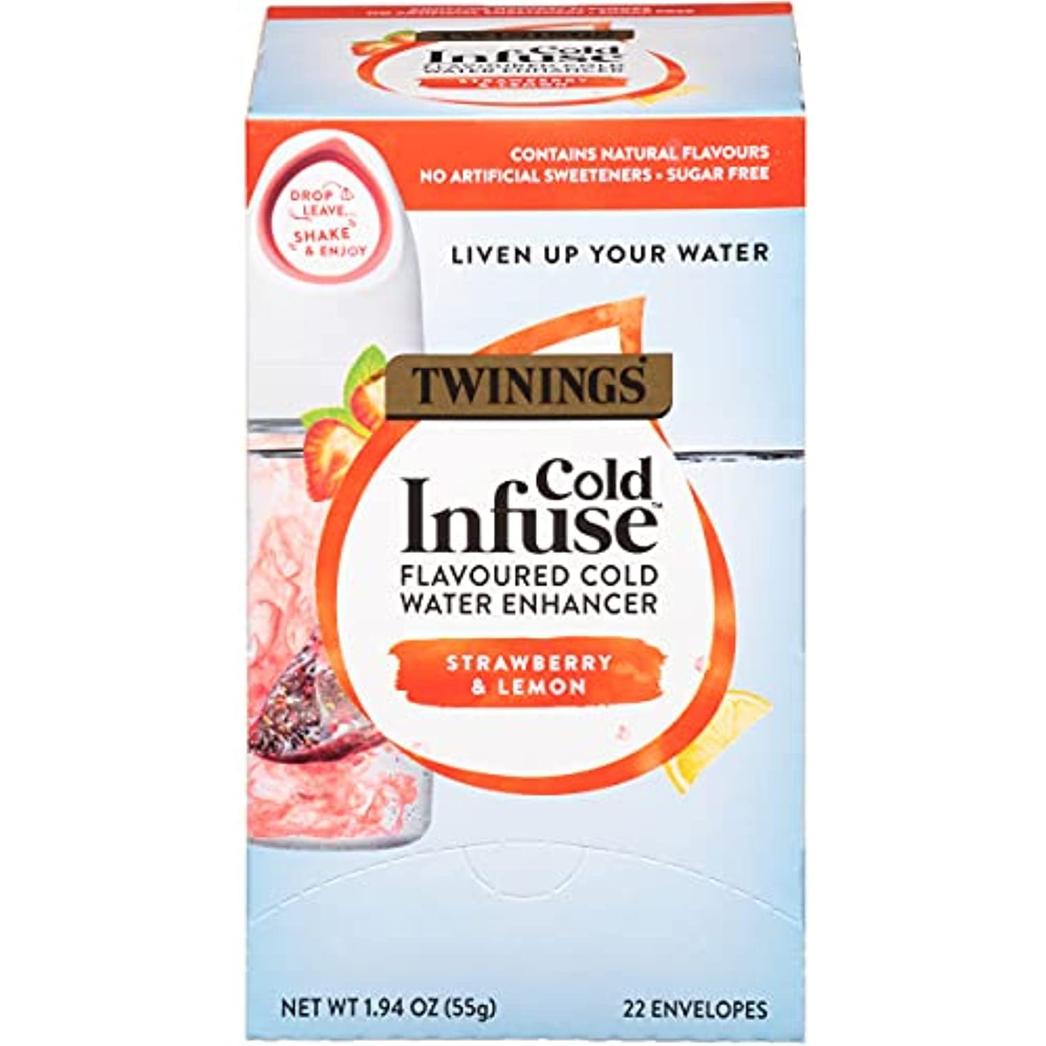 Twinings, Cold Infuse, Flavoured Cold Water Enhancer, Strawberry ...