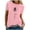 Pink, variant on Wangmeiwg Women's Floral Print Round Neck T Shirt | Casual Short Sleeve Tee | Comfortable & Stylish Phrasing Shirt