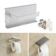 thumbnail image 4 of 2 estantes para teléfono con soporte para papel higiénico inoxidable, montaje en pared, pteado Gloria Soporte de papel higiénico montado, 4 of 9